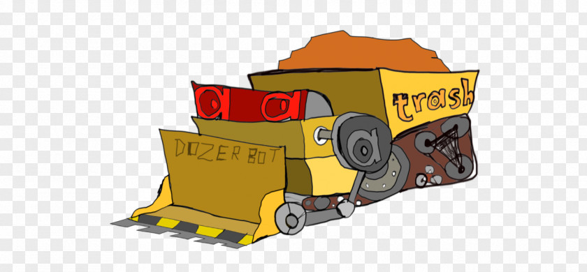 The Characters Sit By Sea And Watch Scener Bulldozer Machine Cartoon PNG