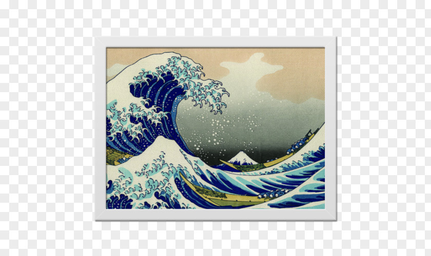 Wave The Great Off Kanagawa Printmaking Wind Canvas Print PNG