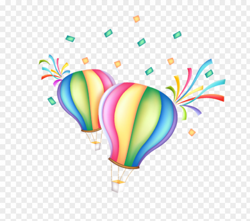 Cartoon Parachute Balloon PNG
