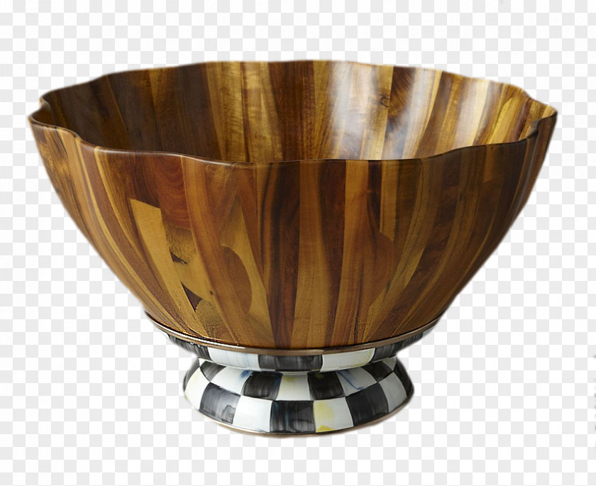 Decor Bowl Salad Wooden Tableware PNG