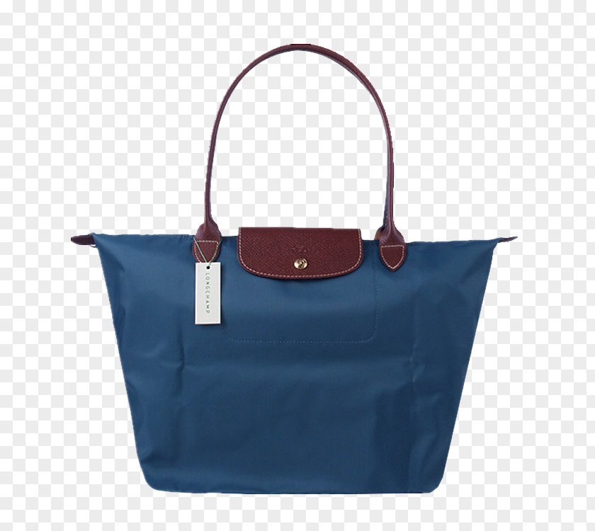 Longchamp Longchamp,Ms. Shoulder Bag Blue Duck Tote Tobacco Pipe Handbag PNG