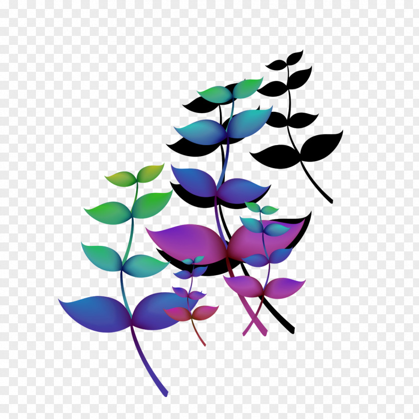 Colorful Branches Flowery Branch Light Clip Art PNG
