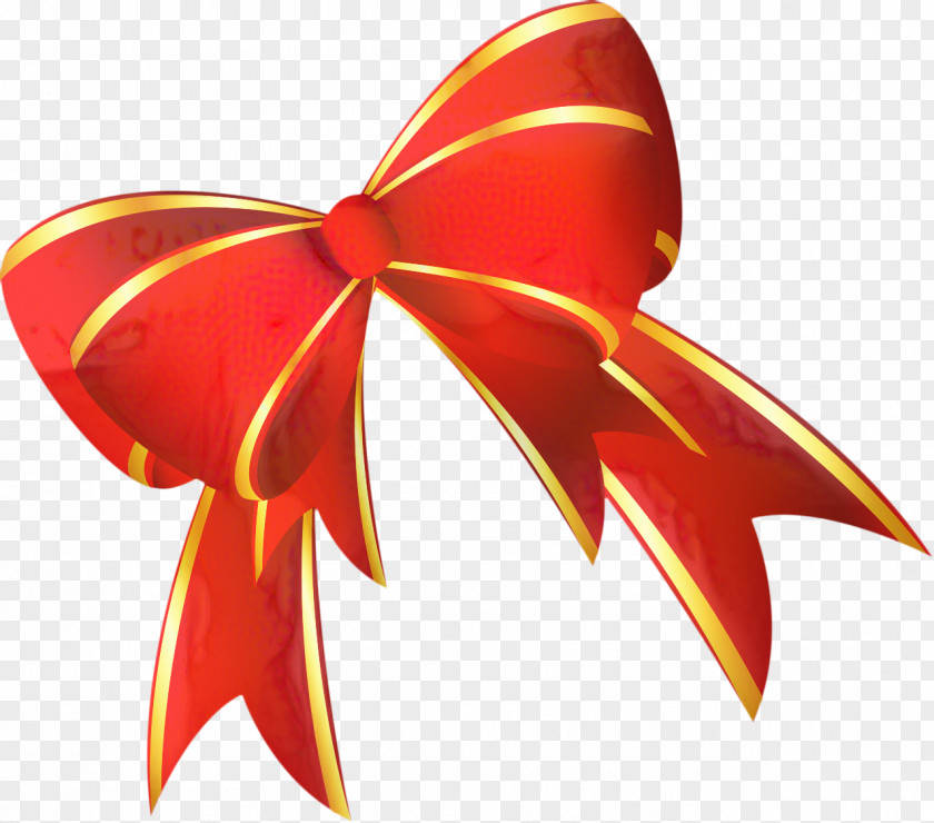 Flower Petal Red Christmas Ribbon PNG