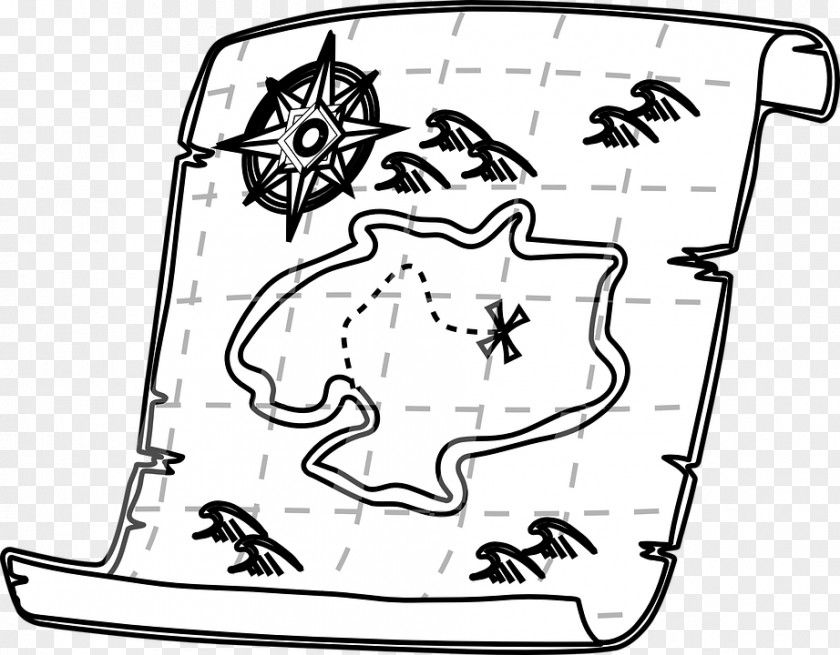 Map Treasure White Clip Art PNG