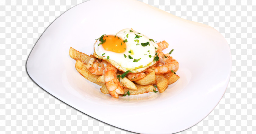 Patatas Fritas Vegetarian Cuisine Gambas Al Ajillo Fried Egg French Fries Breakfast PNG