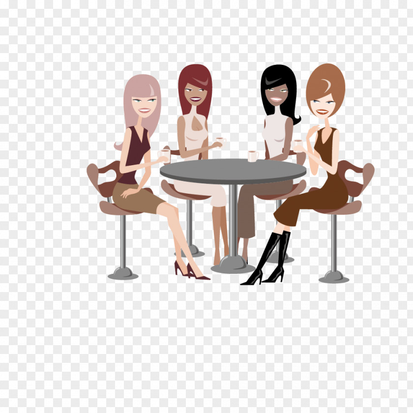 Tea With Friends For Women Coffee Cafe Caffeinated Drink PNG