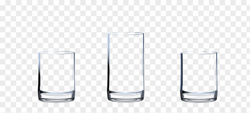 Three Empty Glass Highball PNG