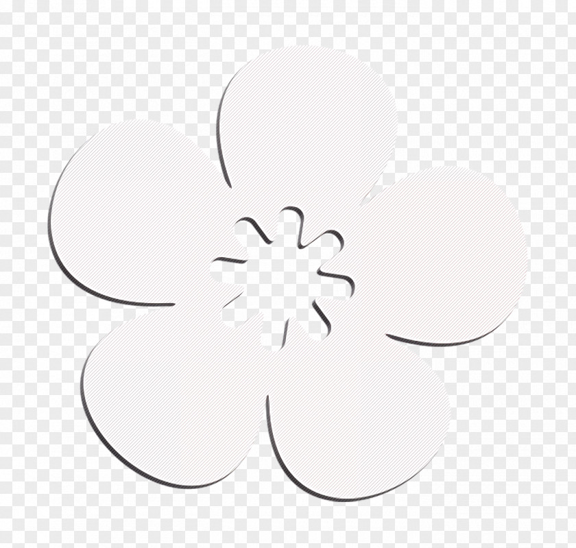 Flower Icon Nature With Round Petals PNG