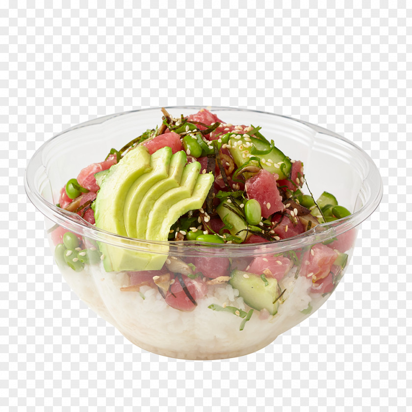 Tuna Poke Vegetarian Cuisine Salad Food Dish PNG
