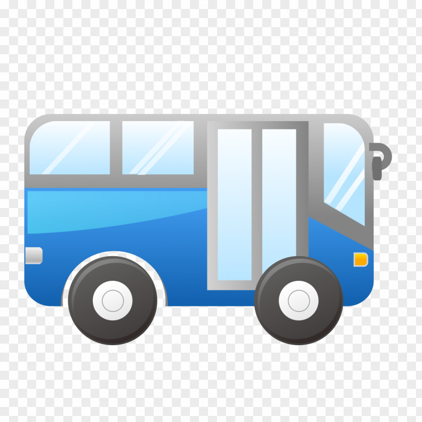 Blue Bus Download Information Icon PNG