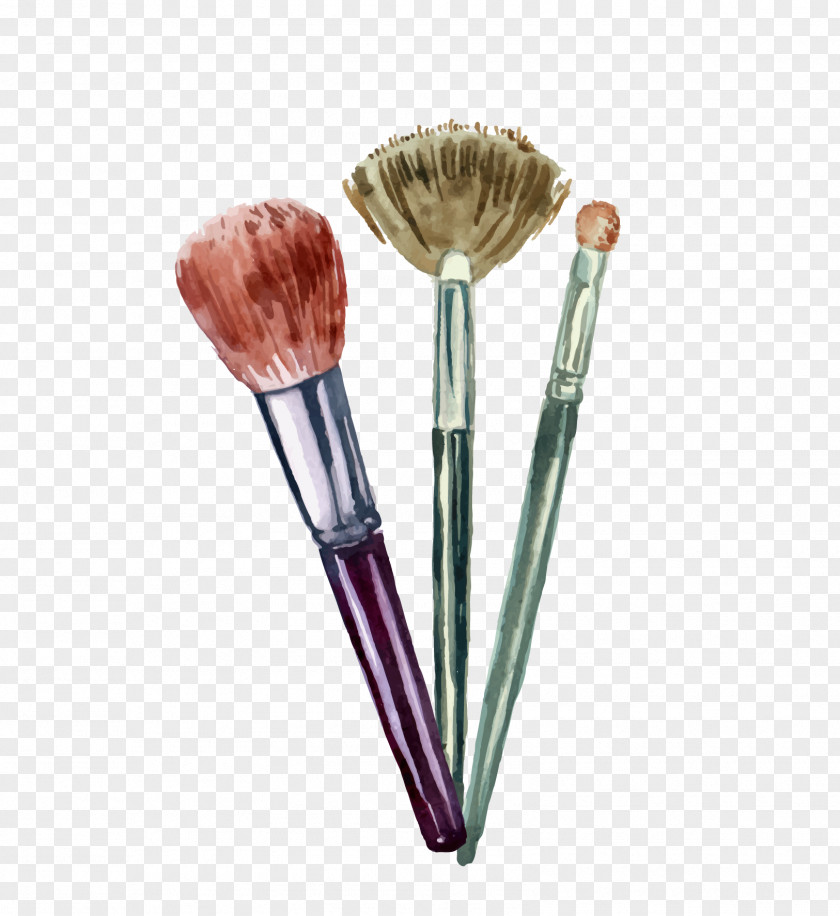 Makeup Brush Combination Cosmetics Graphic Design Illustration PNG