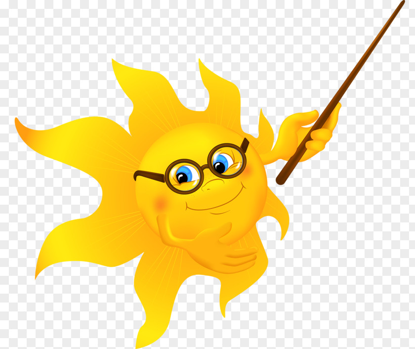 Cartoon Sun School Smiley Clip Art PNG