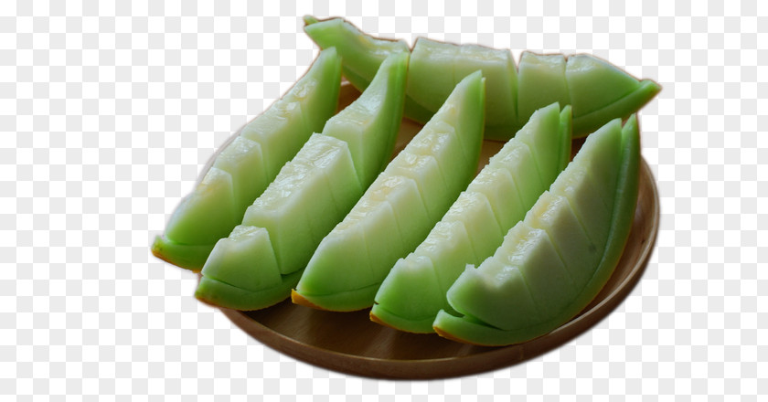 Served In A Plate Of Melon Cantaloupe Hami Watermelon PNG