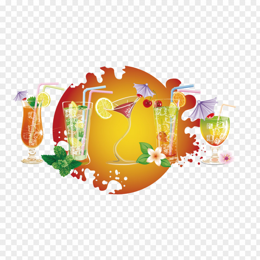 A Variety Of Creative Juice Euclidean Vector PNG