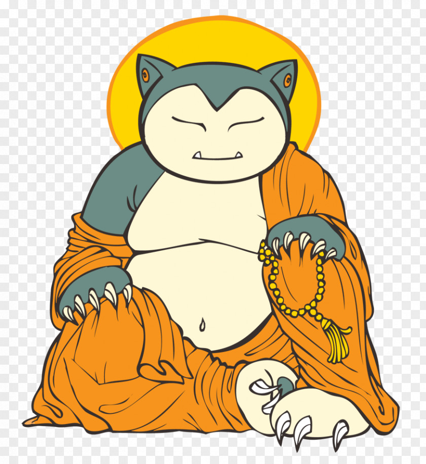Buddha Drawing Snorlax Pokémon Buddhism Sticker T-shirt PNG