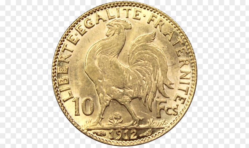Coin Napoléon Gold Franc PNG