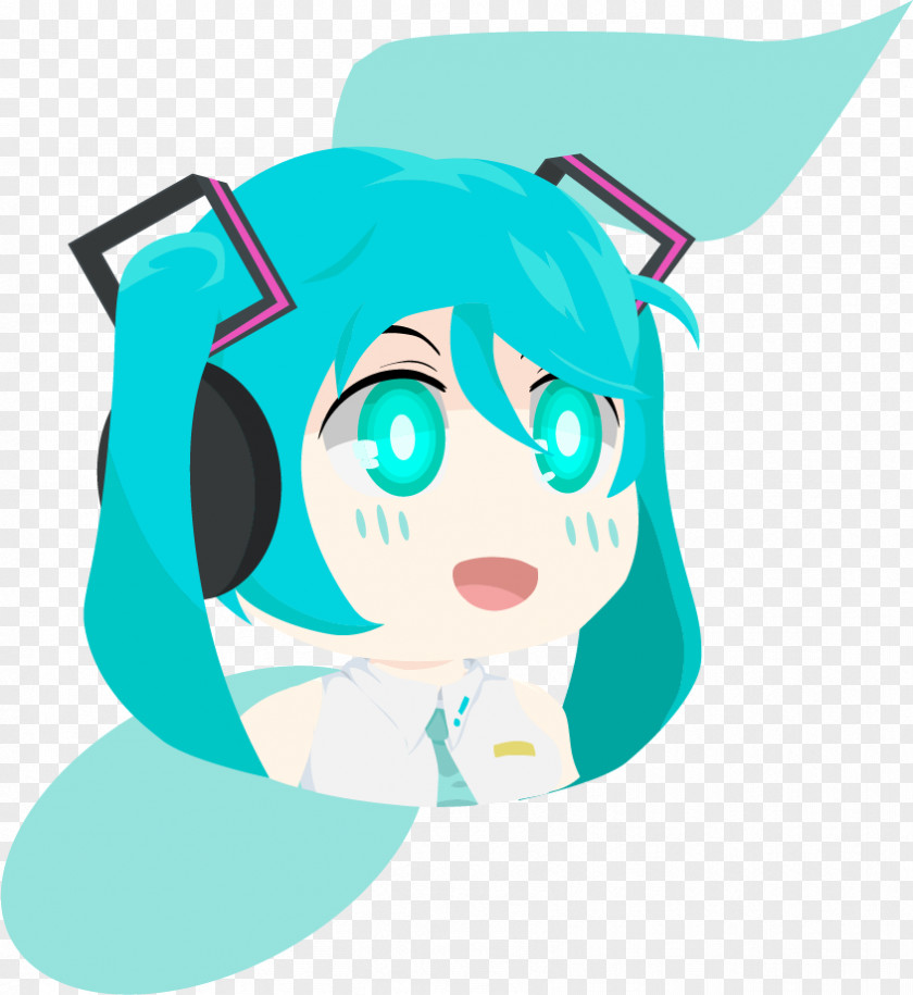 Hatsune Miku Art Turquoise Teal Blue PNG