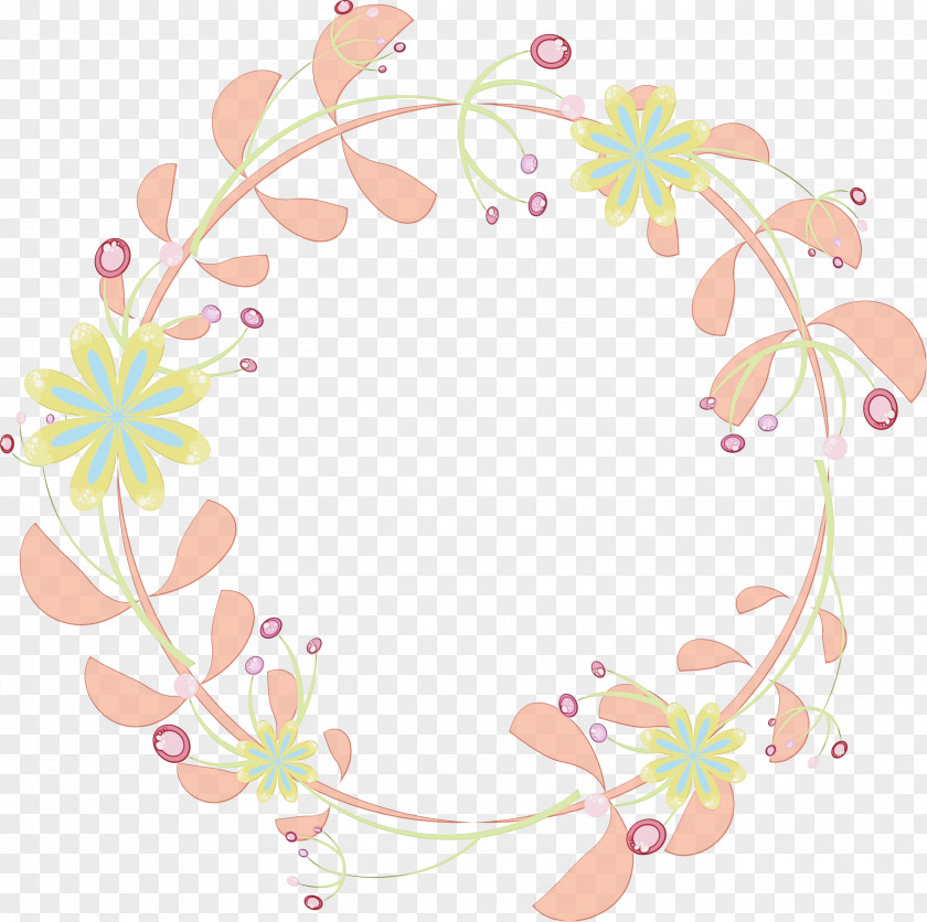 Pink Watercolor Painting Flower Background PNG
