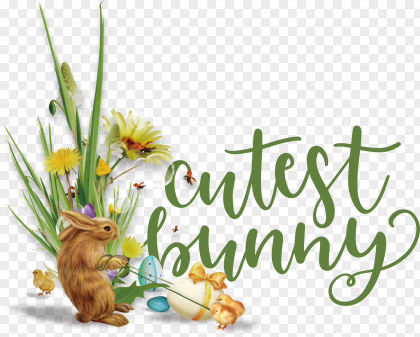 Cutest Bunny Happy Easter Day PNG