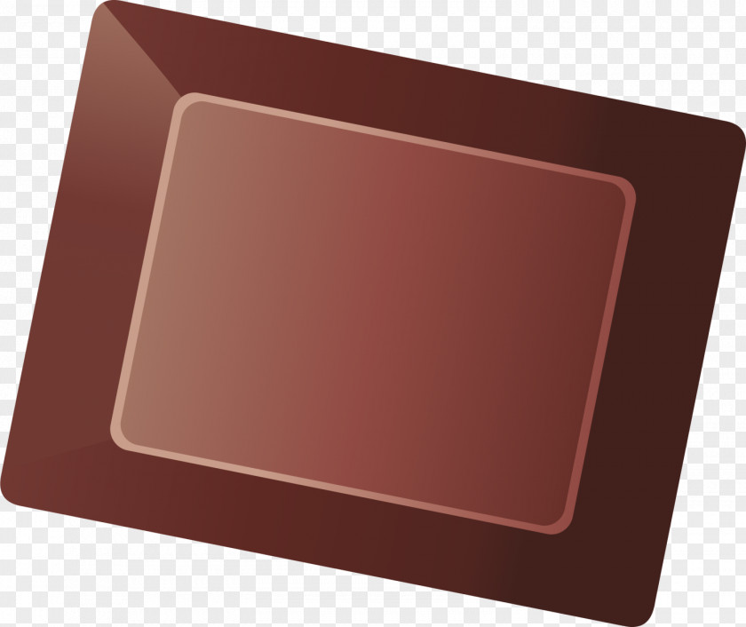 Hand Painted Chocolate Brown Rectangle PNG