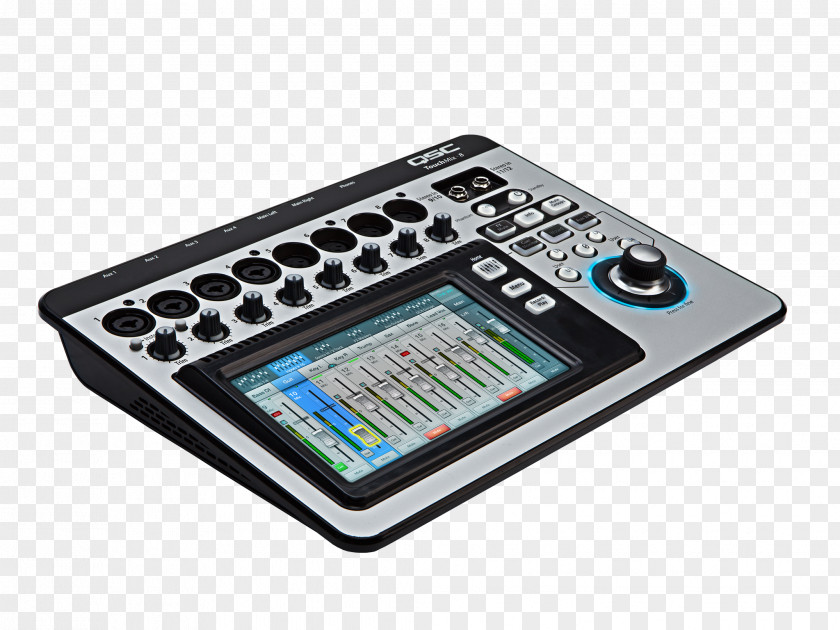 Microphone QSC TouchMix-8 Audio Mixers Products Digital Mixing Console PNG