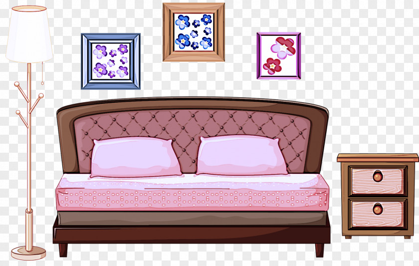 Sofa Bed Living Room Furniture Couch Pink PNG