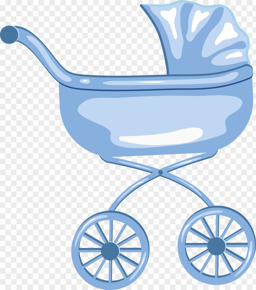 Blue Fresh Baby Carriage Pregnancy Transport Royalty-free Illustration PNG