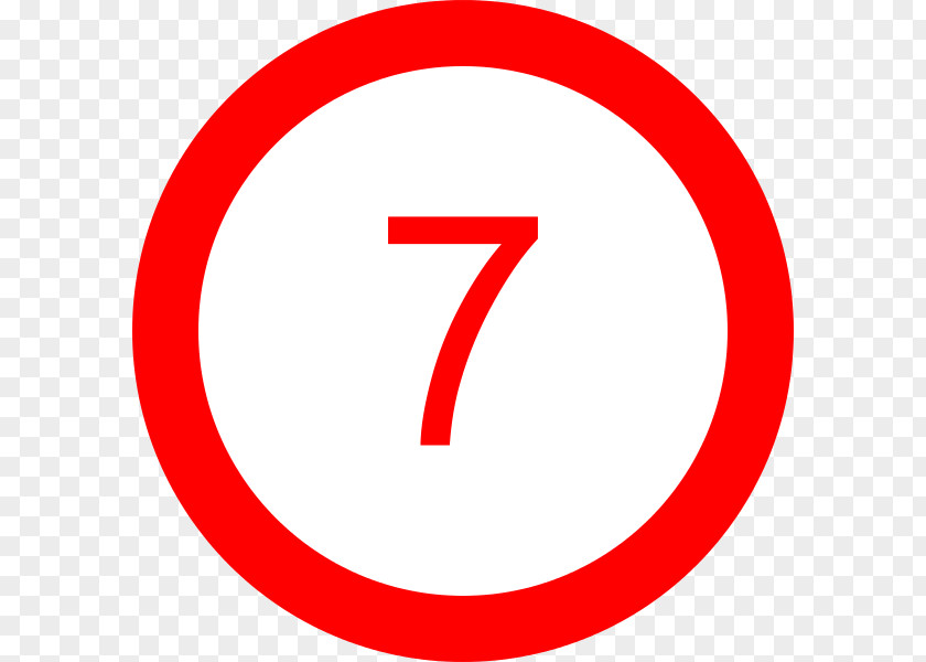 Red Circle Number PNG