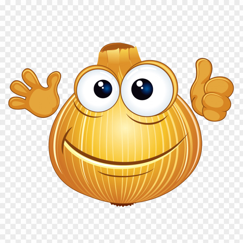 Smiley Cartoon Golden Onion Download Icon PNG