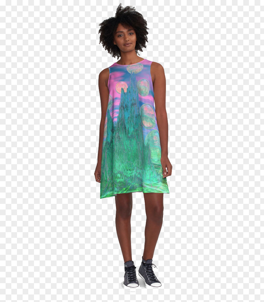 Green Sky T-shirt A-line Dress Clothing Redbubble PNG