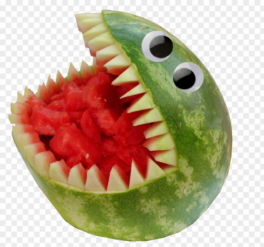 Watermelon Fruit Eating Food Carving PNG