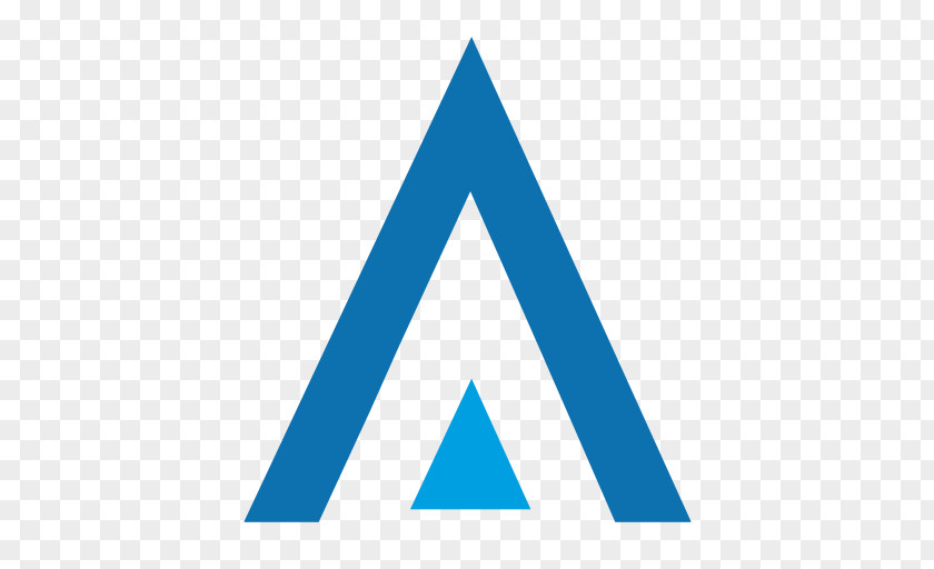 X Triangle Logo Blue PNG
