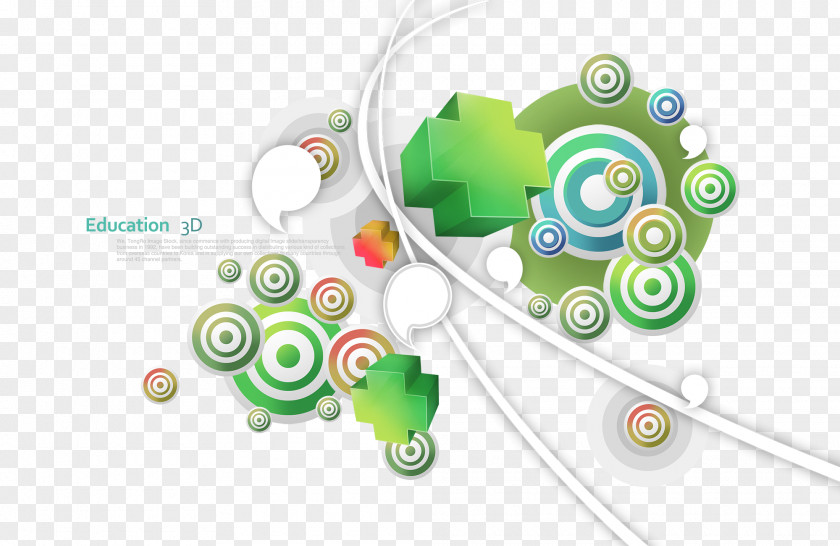 Green 3d Decorative Patterns Material 3D Computer Graphics Illustration PNG