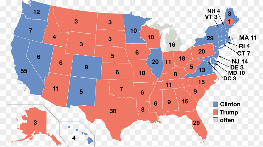 US Presidential Election 2016 United States Electoral College PNG