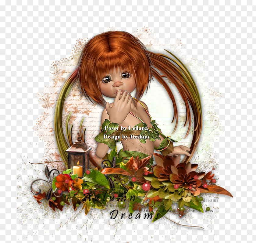 Ins Fairy Brown Hair Angel M PNG