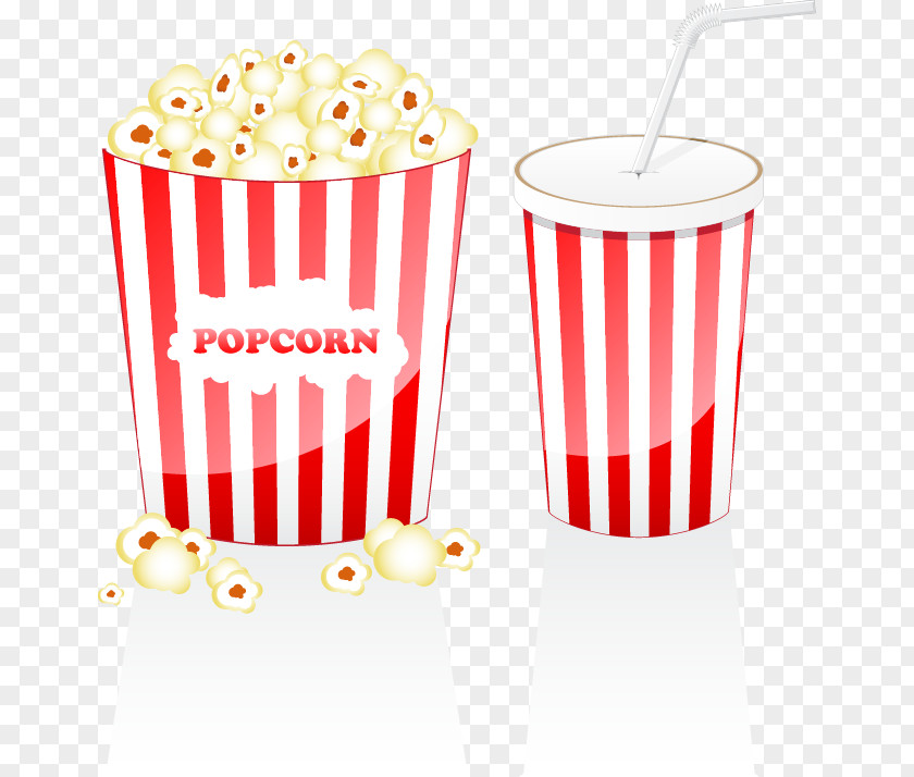 Vector Popcorn Drinks Coca-Cola Soft Drink PNG