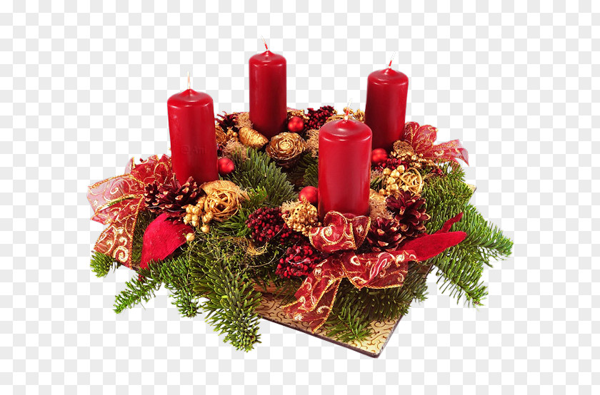 Christmas Advent Wreath Prayer Candle PNG