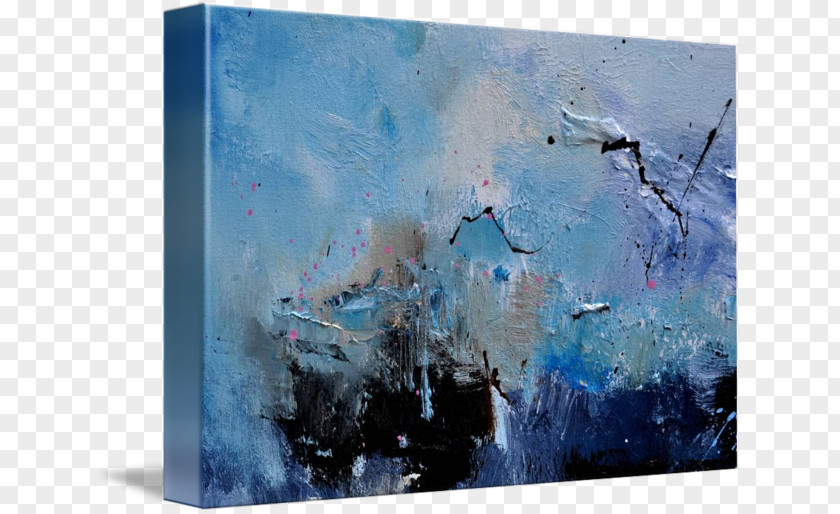 Painting Watercolor Gallery Wrap Glacial Landform Canvas PNG