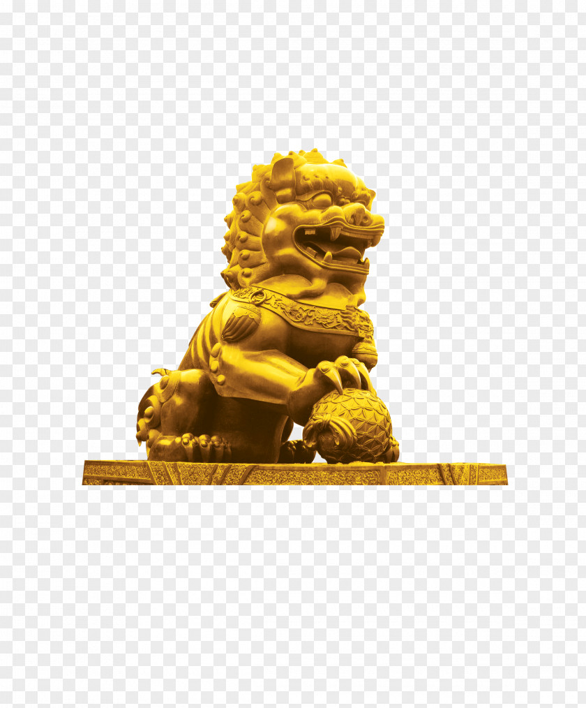 Stone Lion Chinese Guardian Lions Gold Leo Clip Art PNG