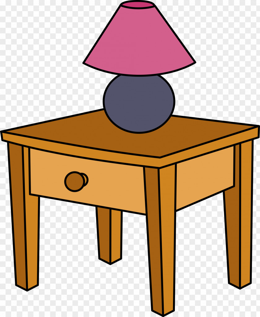 Table Clipart Bedside Tables Drawer Bedroom Clip Art PNG