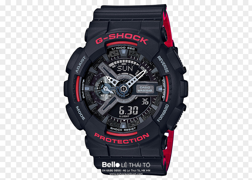 Watch G-Shock GA100 Casio Red PNG