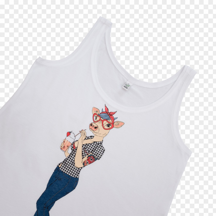 White Vest T-shirt Outerwear Sleeveless Shirt Neck PNG