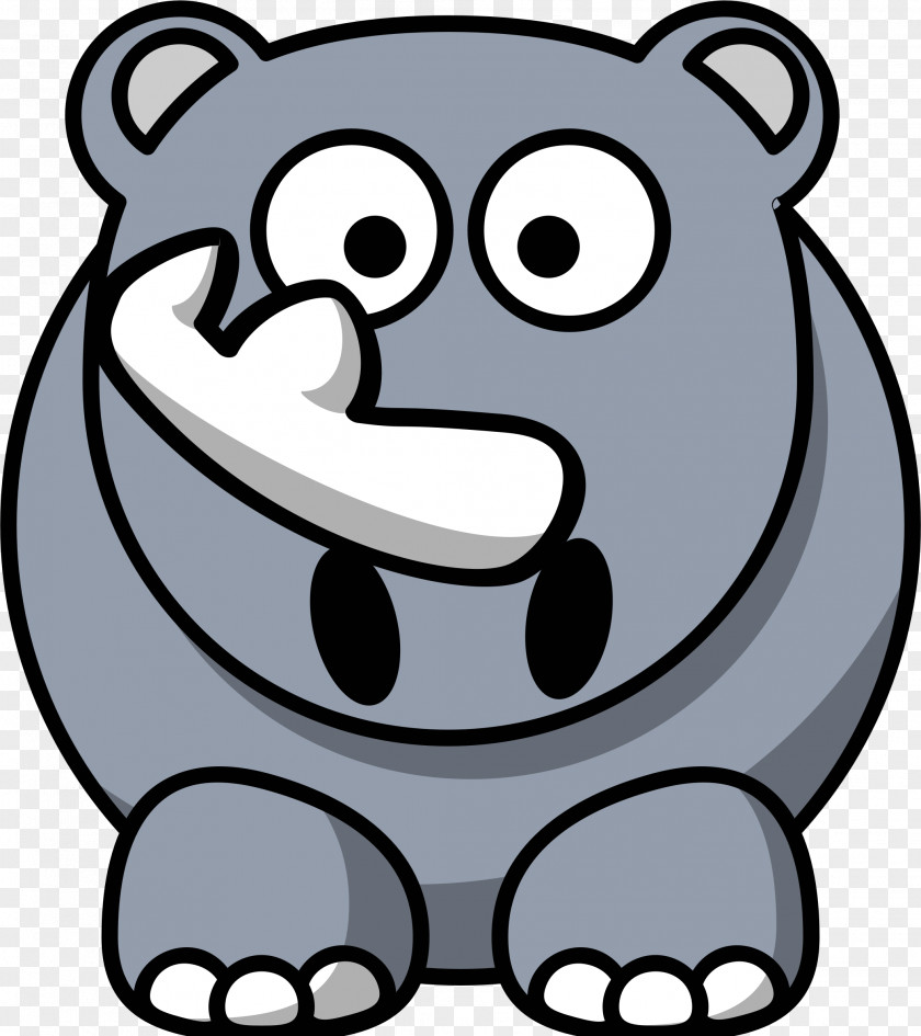 Rhino Rhinoceros Animation Drawing Clip Art PNG