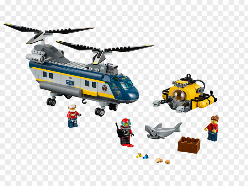 Toy LEGO 60093 Deep Sea Helicopter Lego City Hamleys PNG
