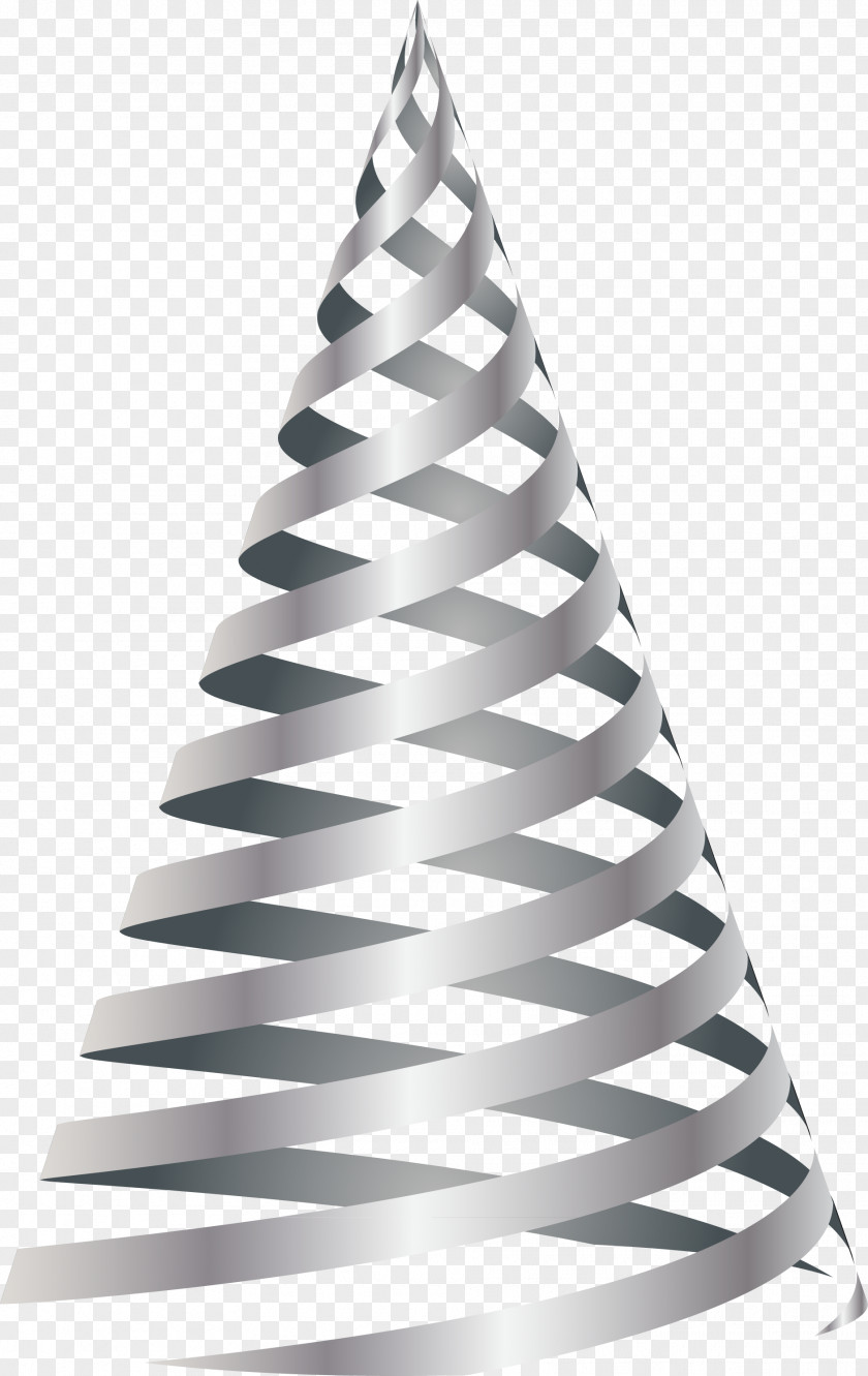 Christmas Tree Cone Spiral Clip Art PNG