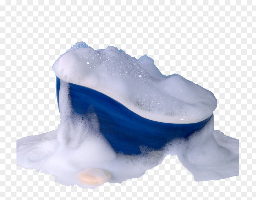 Harmful Cobalt Blue Water Jaw Foam PNG