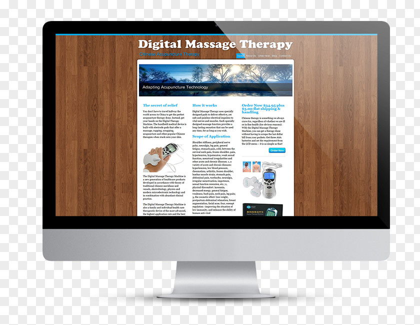 Massage Therapy Web Development Design Graphic PNG