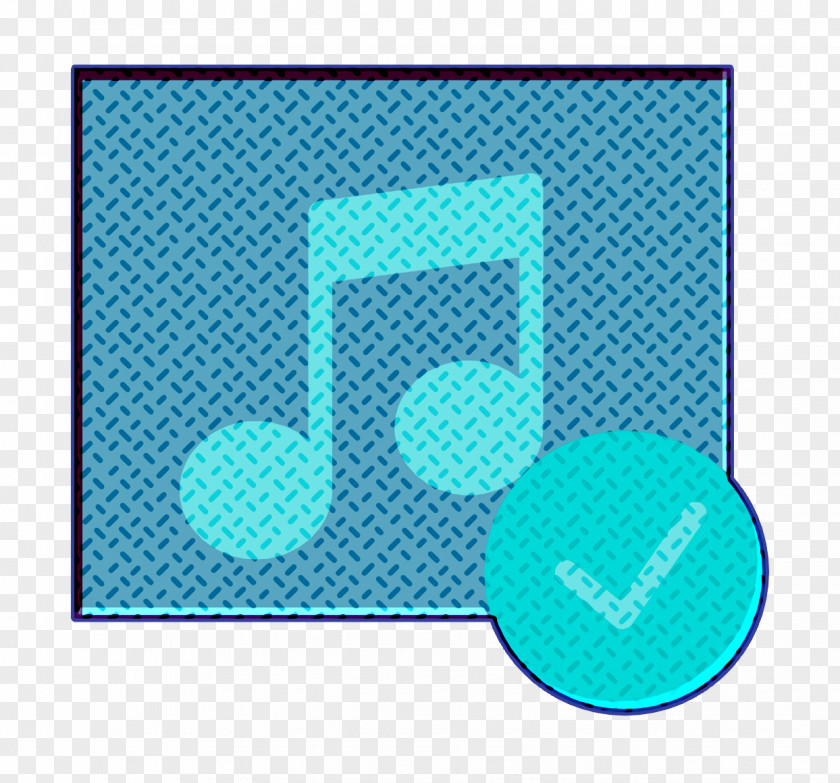 Blue Teal Music Player Icon Interaction Assets PNG