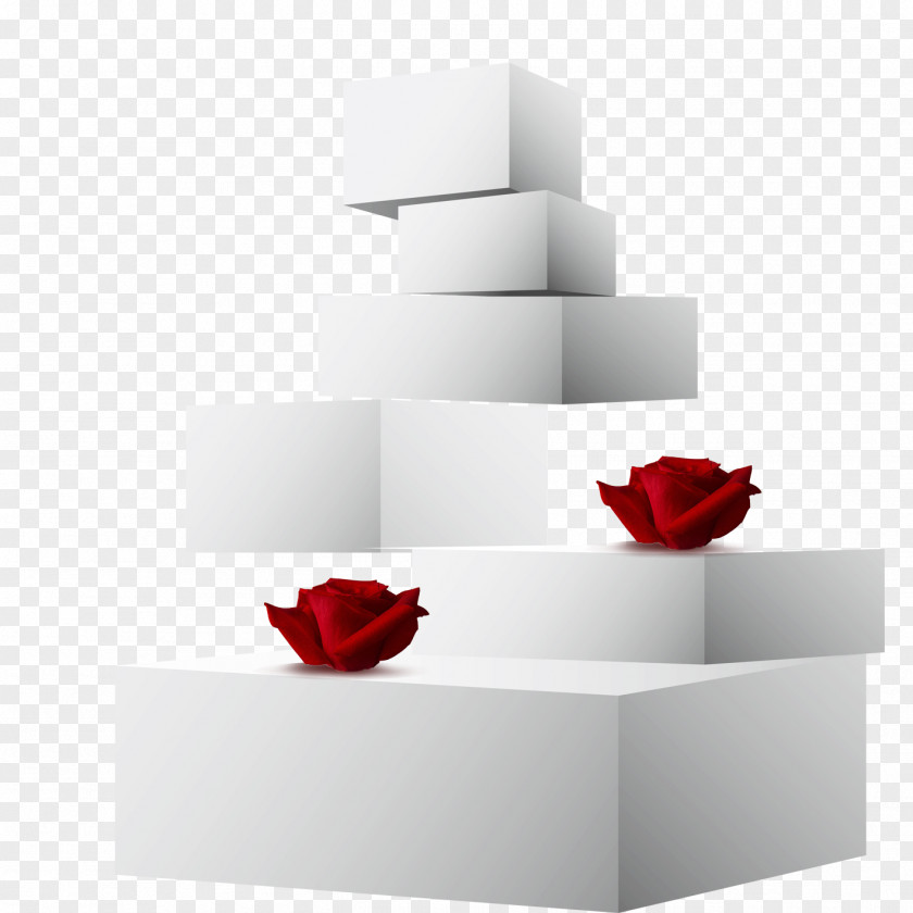 Box White Red PNG