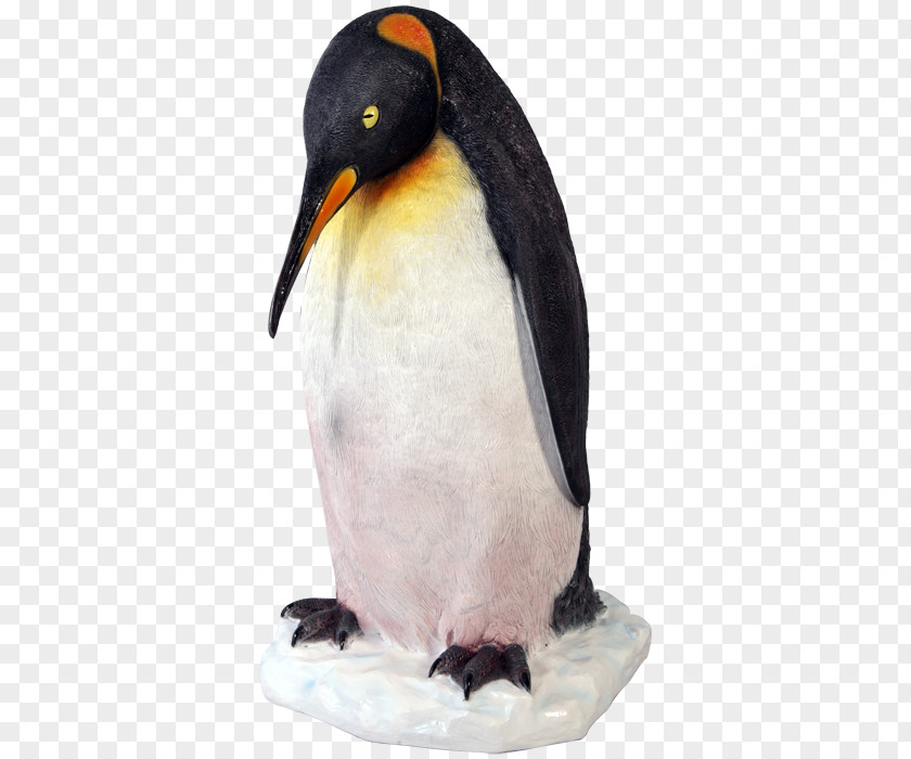 Penguin King Sculpture Statue Polyresin PNG